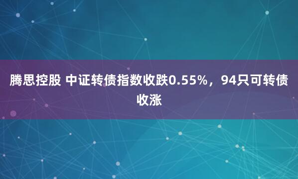 腾思控股 中证转债指数收跌0.55%，94只可转债收涨