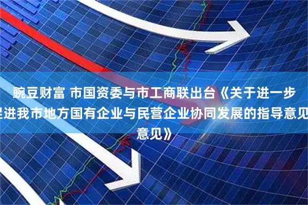 豌豆财富 市国资委与市工商联出台《关于进一步促进我市地方国有企业与民营企业协同发展的指导意见》