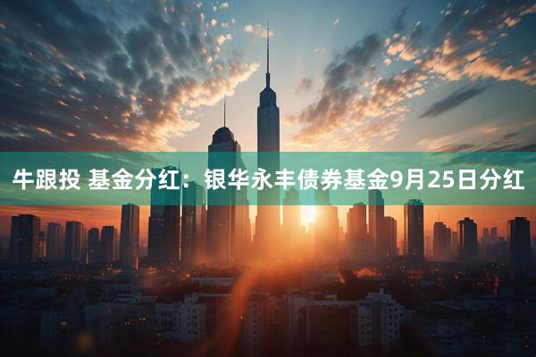 牛跟投 基金分红：银华永丰债券基金9月25日分红