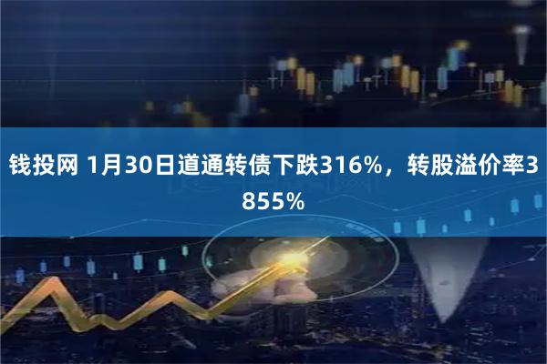 钱投网 1月30日道通转债下跌316%，转股溢价率3855%